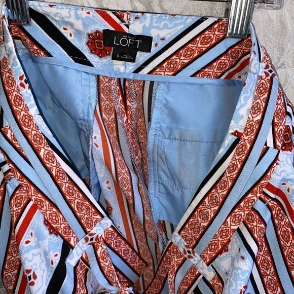 NWOT LOFT Costa Tie Waist Printed Fluid Shorts - Picture 11 of 12